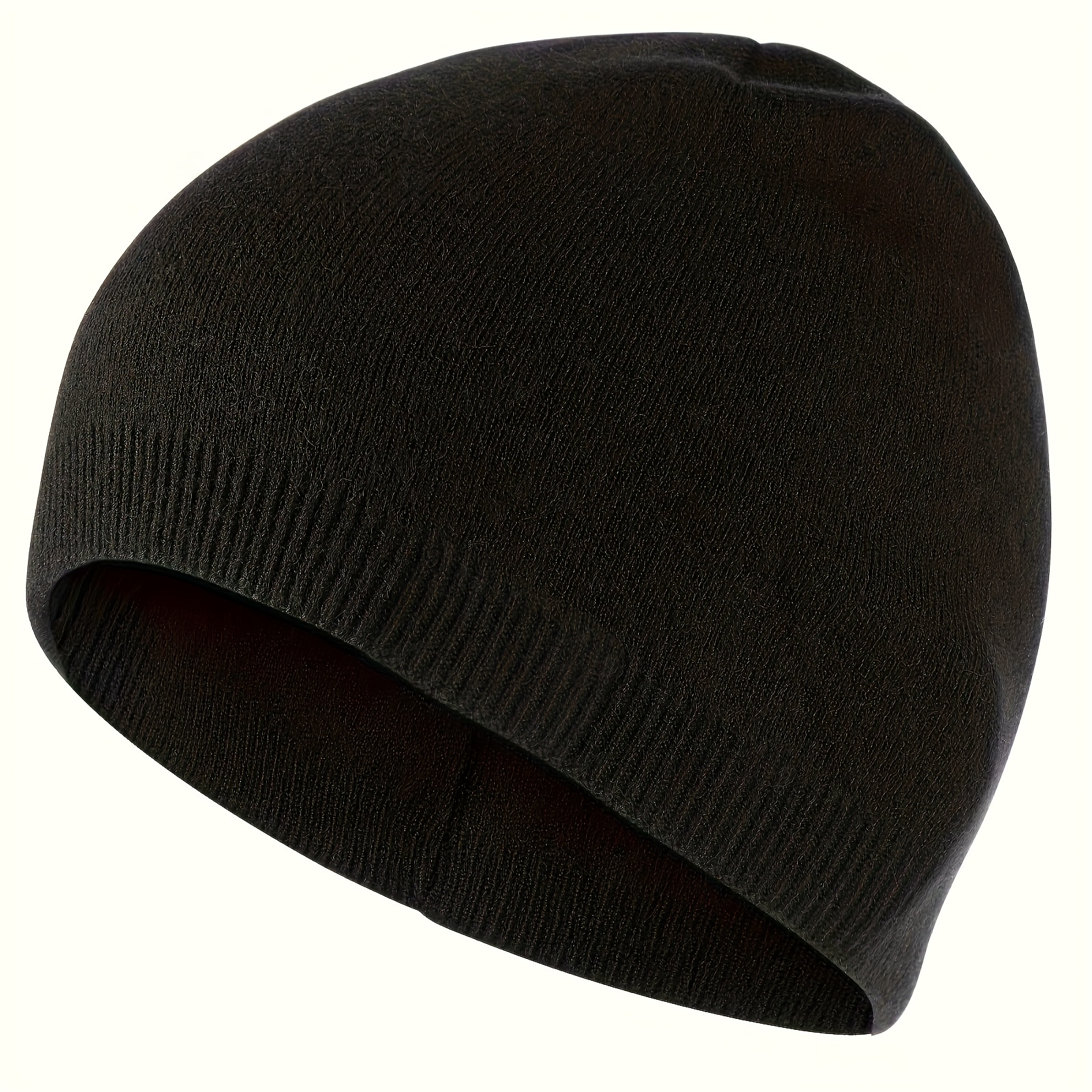 TEMU 1pc, Knitted Beanie, Double Warm Knitted Hat, Casual Cooler Hat, Soft And Comfortable Breathable Sports Cap, Unisex, Suitable For Daily Leisure