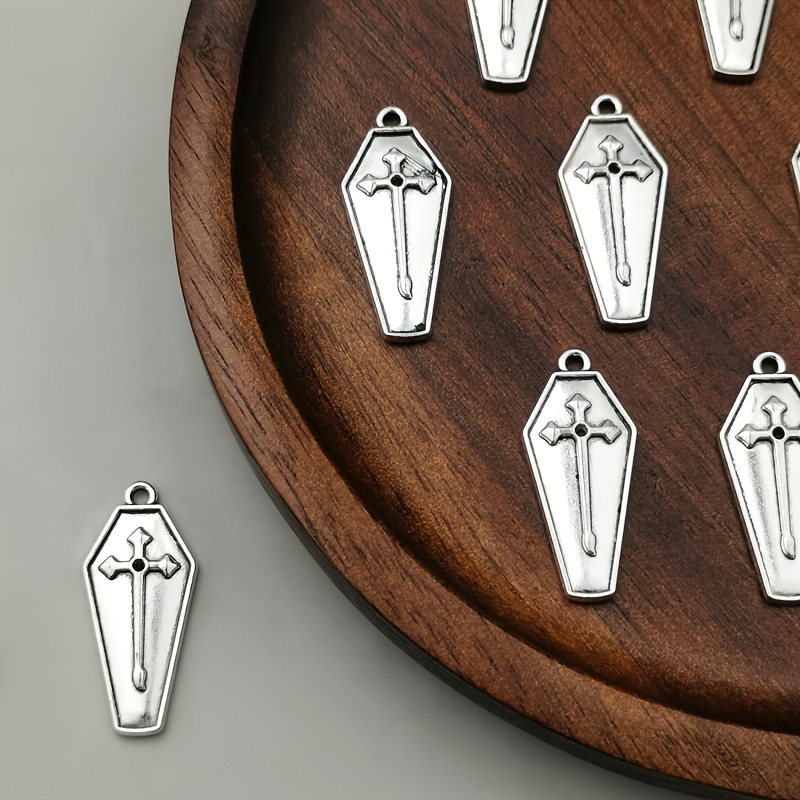 21pcs Halloween Coffin Pendant Charm Set