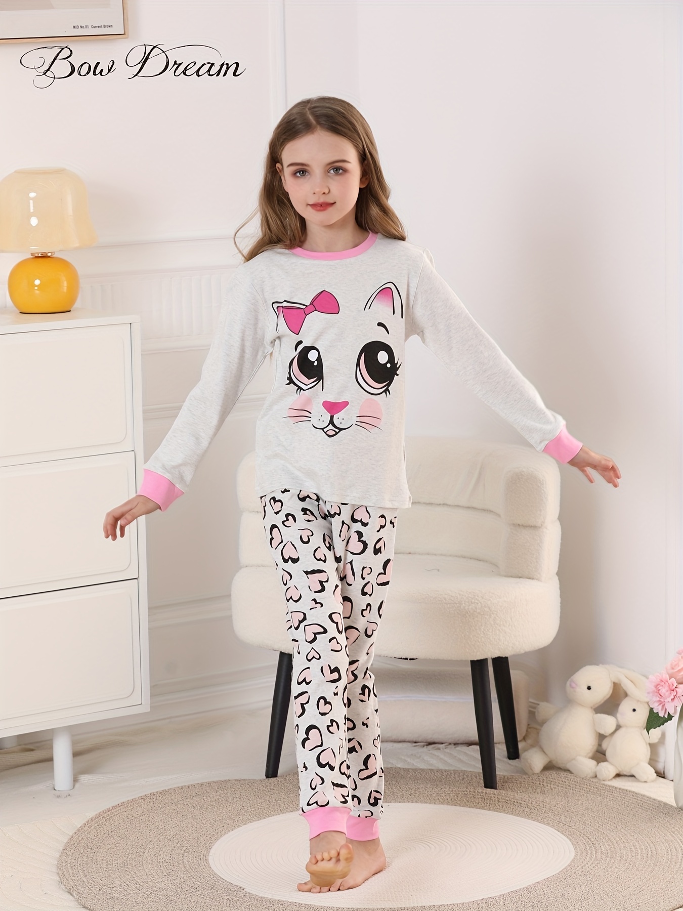 Cozy Funny Pattern Pajamas Long Sleeve Lapel Blouse Pajama - Temu