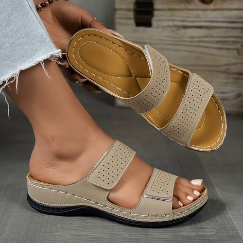 womens fashionable and comfortable wedge heel slippers women shoes