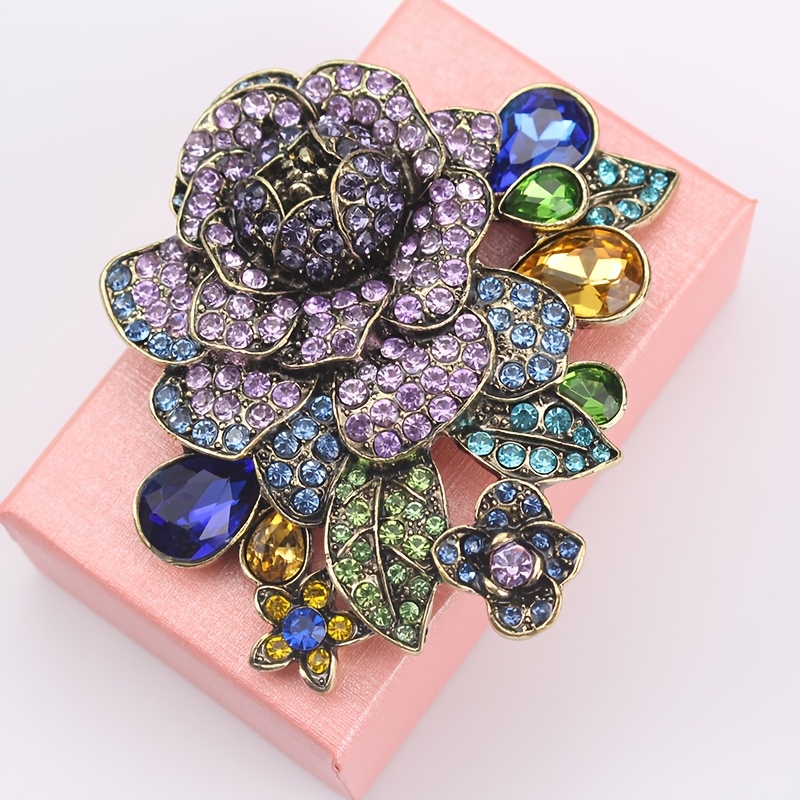 

Purple Diamond Brooch Pin Accessories Brooch