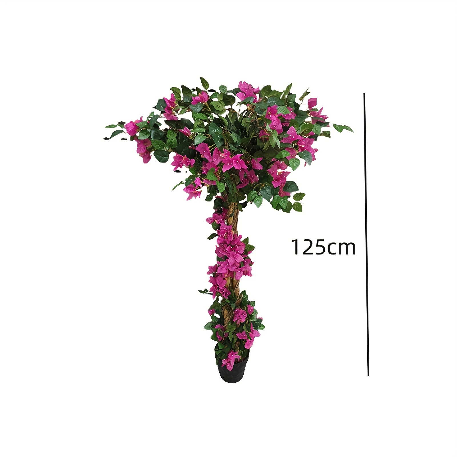 TEMU Realistic Artificial With Pot - /shapable Branches, Low-maintenance Fake Flower Tree Suitable For Garden, Wedding, / Decor - Plastic Vine For