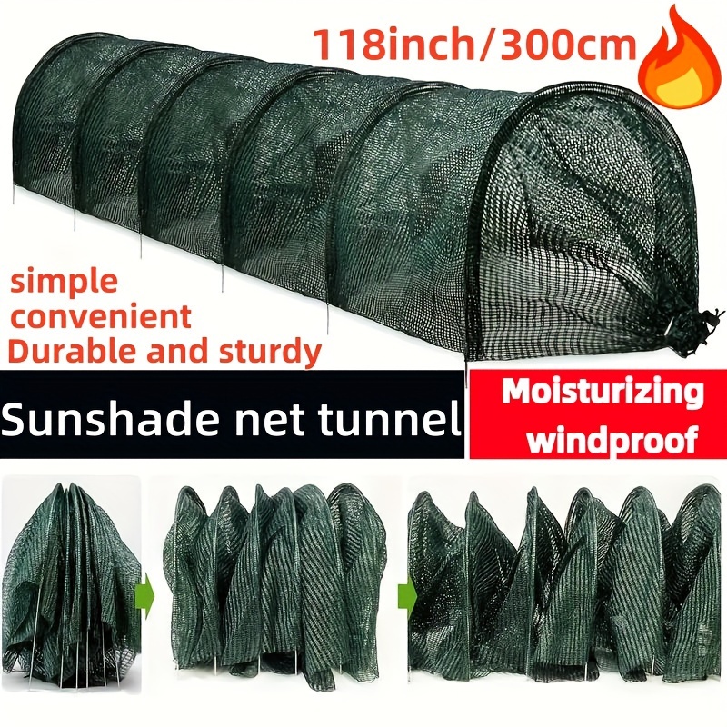 

de plantes - Filet de serre protecteur de 118 pouces ancres au sol, filet - portable 2 en 1, d'humidité, serre à -oiseaux en plastique , étanche