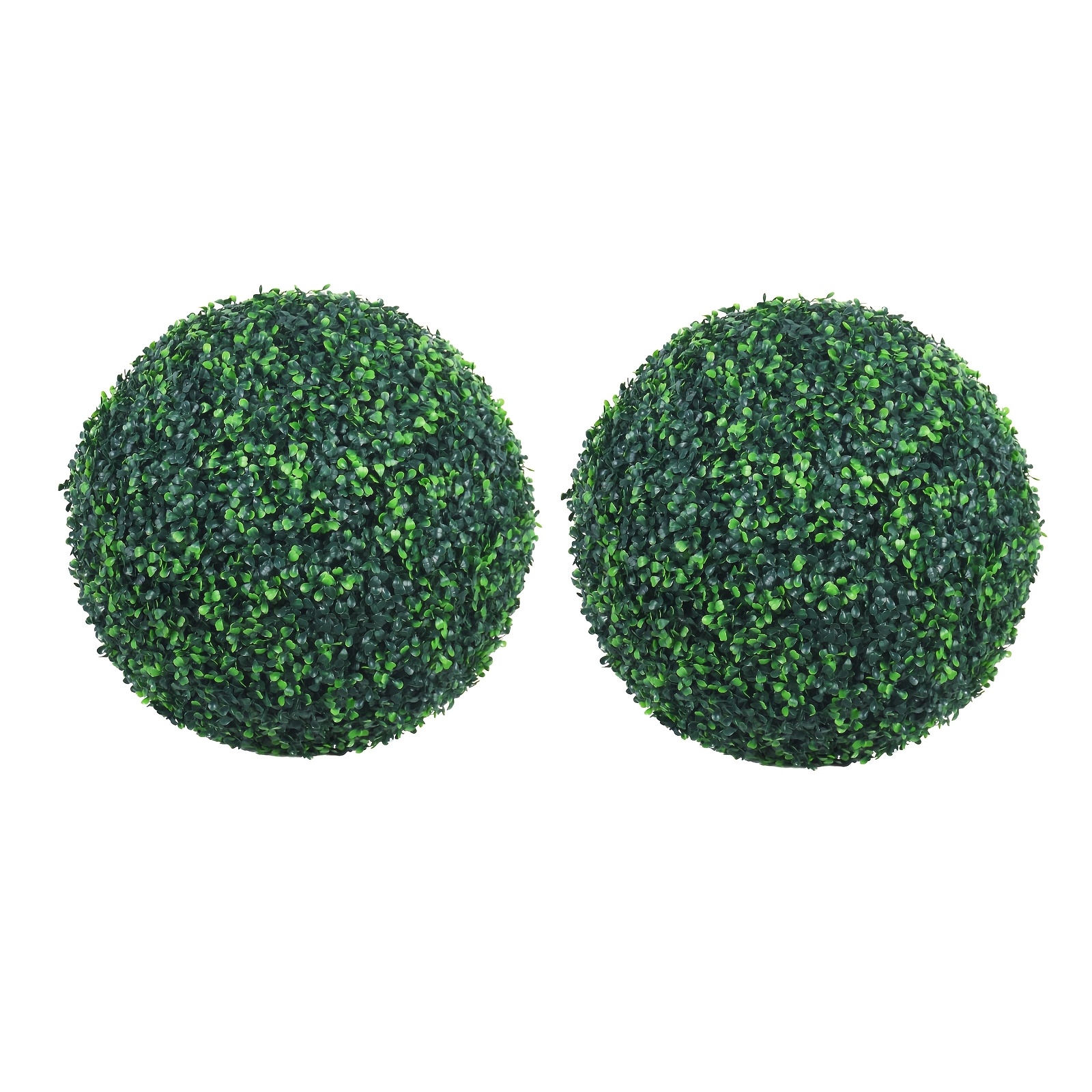 

2pcs Set 20" Lifelike Artificial Boxwood Topiary Balls - Realistic Plant Decor For Indoor & Outdoor Use