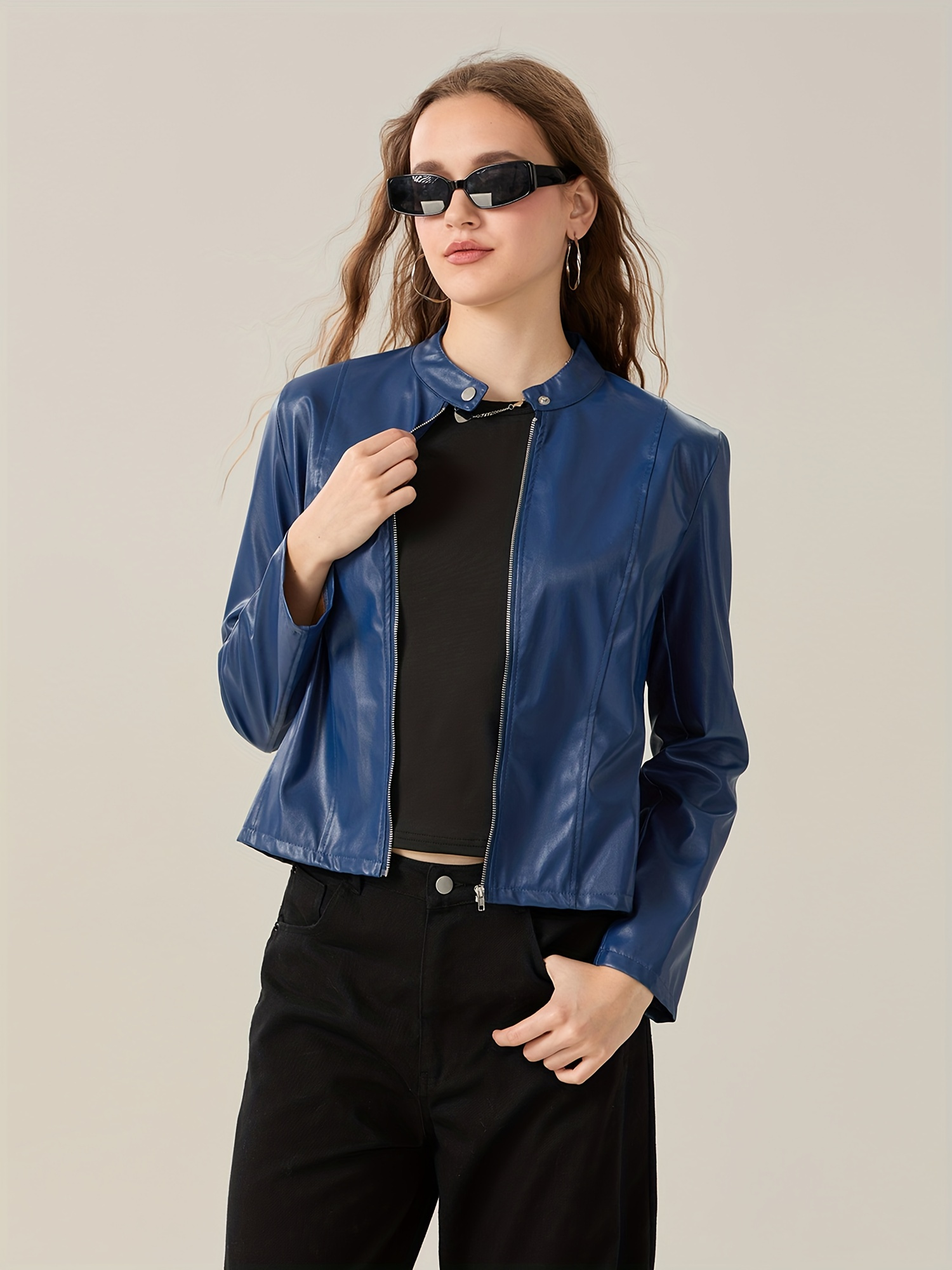 SILK DENIM MORTORCYCLE COAT