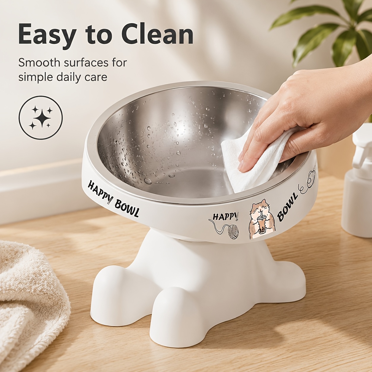 2026 new cute shaped elevated pet feeding bowl cute pattern dopamine color pet food bowl   water and food bowl elevated neck protection anti slip pet bowl suitable for medium and small dogs cat drinking and feeding Product details 3