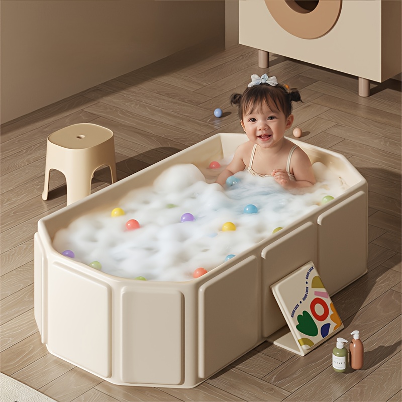 Vasca Da Bagno Pieghevole Per Neonati Con Display Temperatura – Supporto Antiscivolo, Tappetino Incluso, Portata 150 Kg