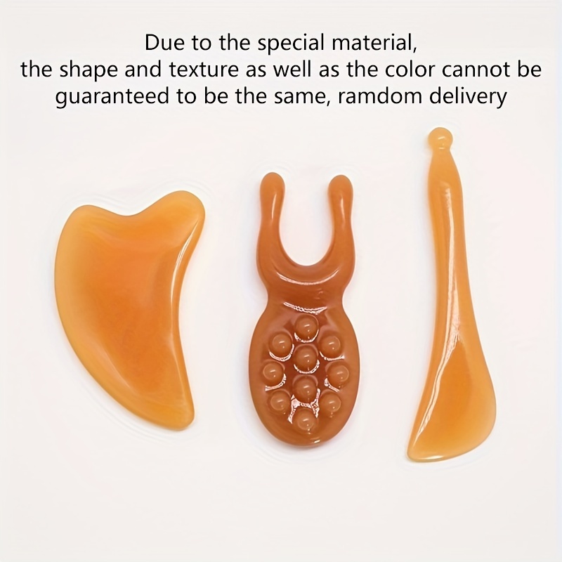 1set facial massage tools imitation horn gua sha board tensile rod face special resin face pulling meridian massage stick details 9
