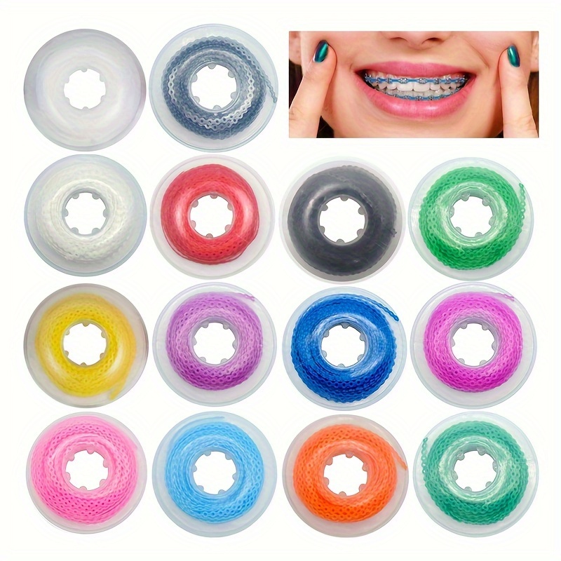 

Orthodontic Elastic Chain, Ultra Power Chain Rubber Bands, High Flexibility Short/long Spacing, Transparent And Colored Options For Braces