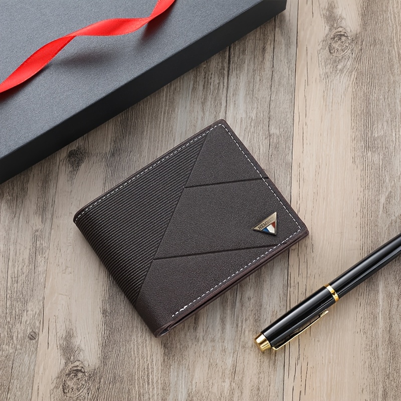 TEMU Portamonedas Corto para Hombre, Llavero Minimalista Moderno y Elegante, Portamonedas para Licencia de Conducir, Billetera Portátil de Gran