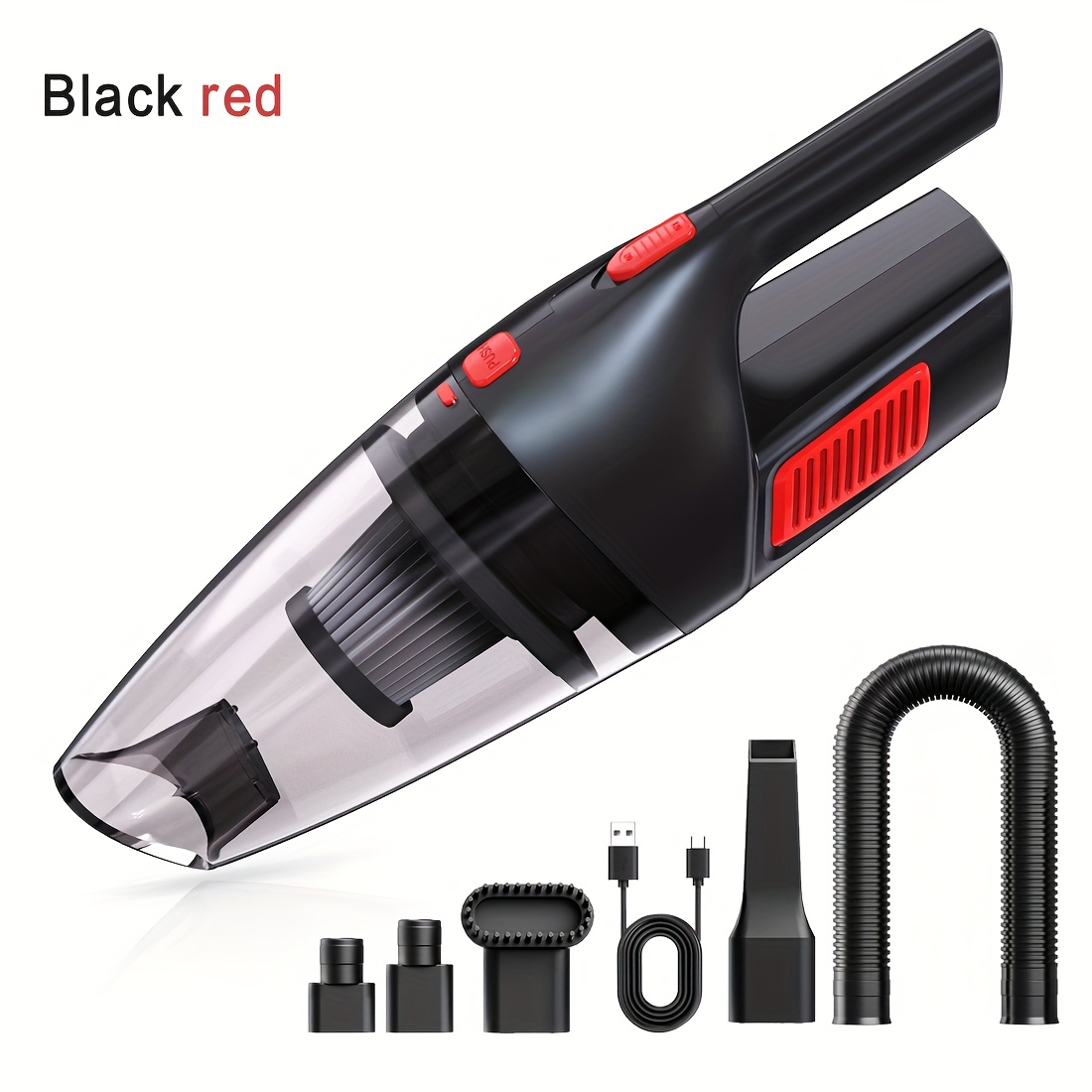 TEMU Car Vacuum Cleaner, 6000pa, Super Strong , Handheld Convenient Vacuum Cleaner, 2000mah Large Capacity, Car Additions, Used For Cleaning Inside