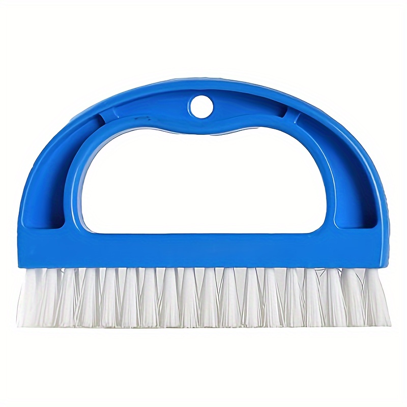 

1pc D-shaped Car Carpet Brush, Fine Bristle, Curved Handle, Anti-slip, Upholstery Cleaning Tool For Vehicles, Plastic Material, Car Maintenance Equipment