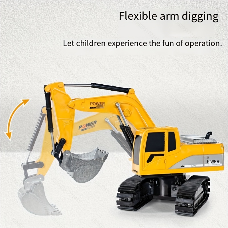 6-Channel Remote Control Excavator, Capable of Digging Sand And Soil, USB Rechargeable, Perfect for Christmas, Halloween, And Birthday Gifts.