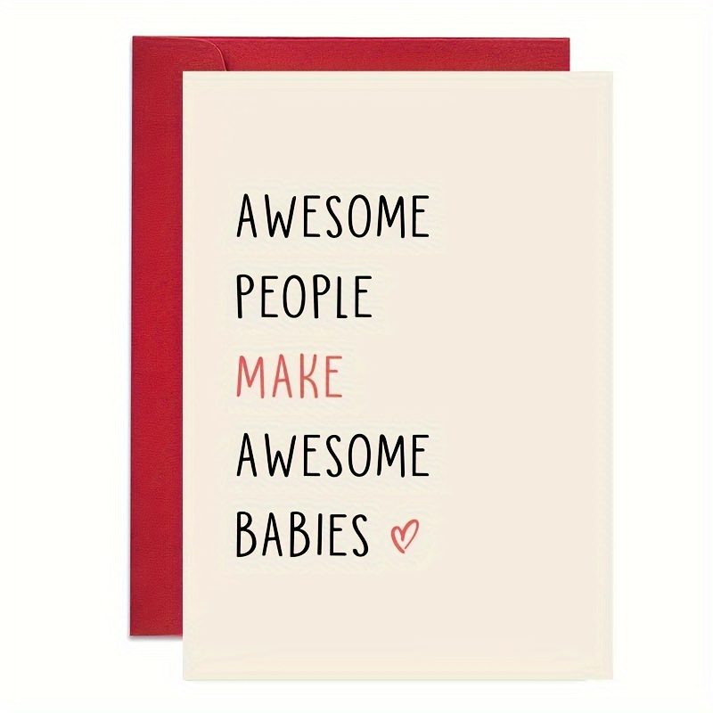 

Adorable Baby Shower Card: Humorous Gift For New Parents - Cute Card For Boys And Girls - New Baby Arrival Congratulations