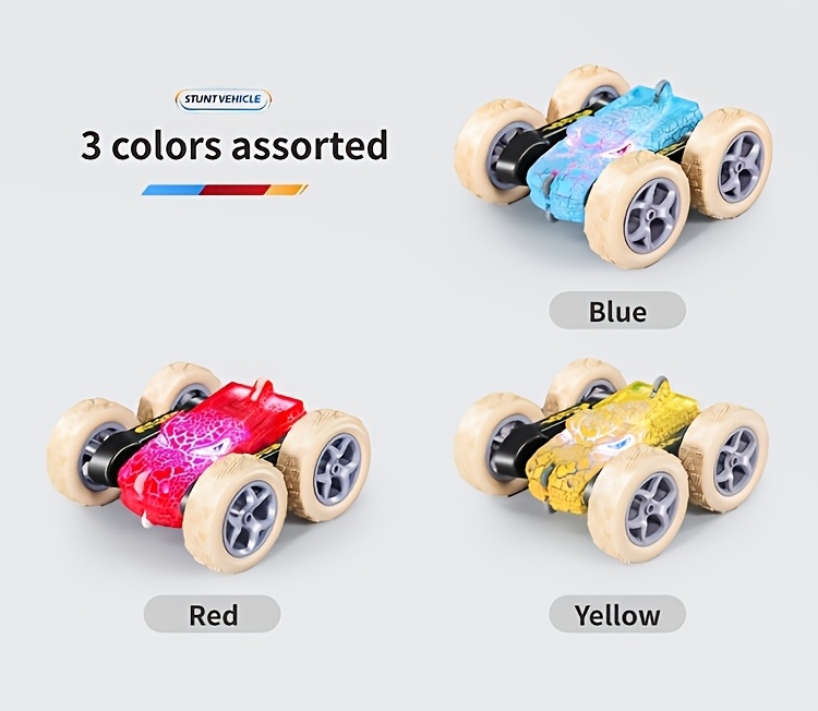 Remote Control Dinosaur Stunt Car, 2.4GHz Remote Control, 360° Flip Drift Monster Truck, All-terrain Four-wheel Drive, Rechargeable Battery, Cool LED Lights, Suitable For Children 6 Years And Above