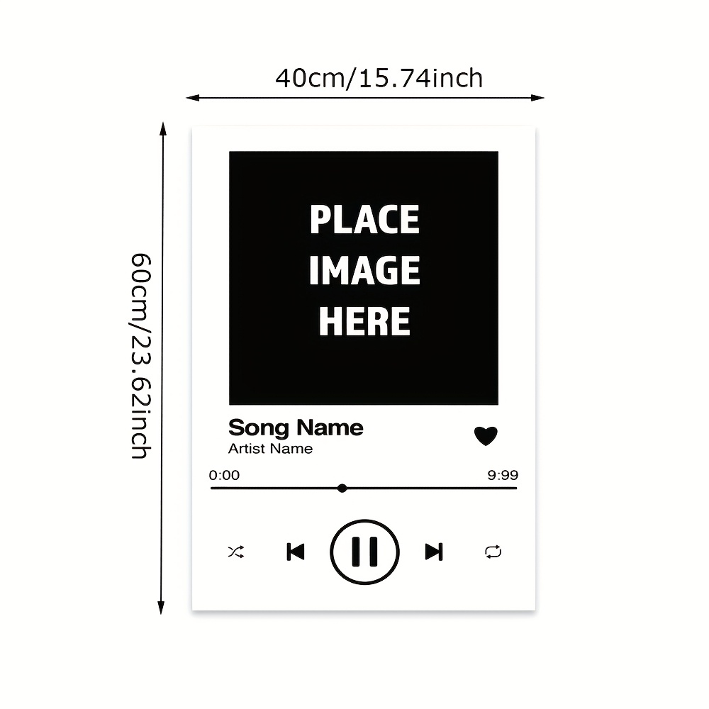 TEMU 2d Flat, [custom] 1pc, Customized Song Poster Music Wall Art, 2d Flat Album Cover Printing, Music Application Poster, Choose Any Song Album Art,