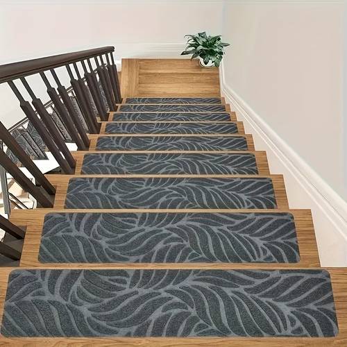 14pcs non slip stair treads 30 x8 self washable polyester step mats for home office safety