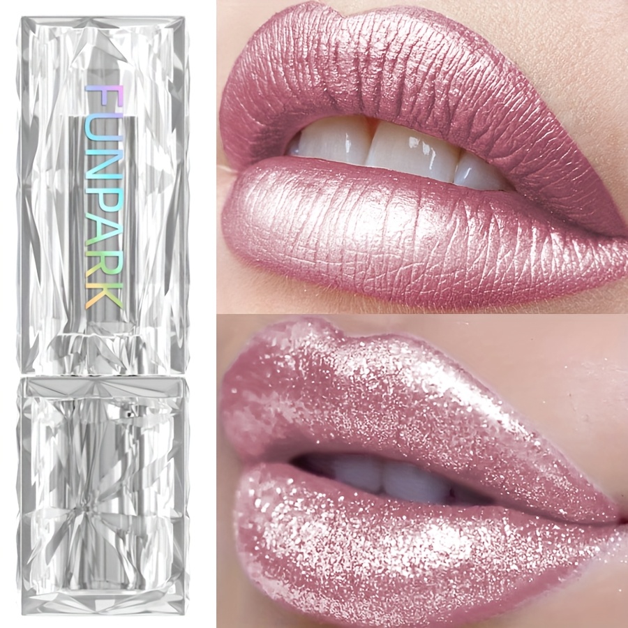 Image of Lipstick Waterproof Long, Lipstick 24 Hours Long Lasting, Pearlescent, Sparkle, Spring And Summer Elegant , , Lipstick For Women, , Portable Travel Makeup