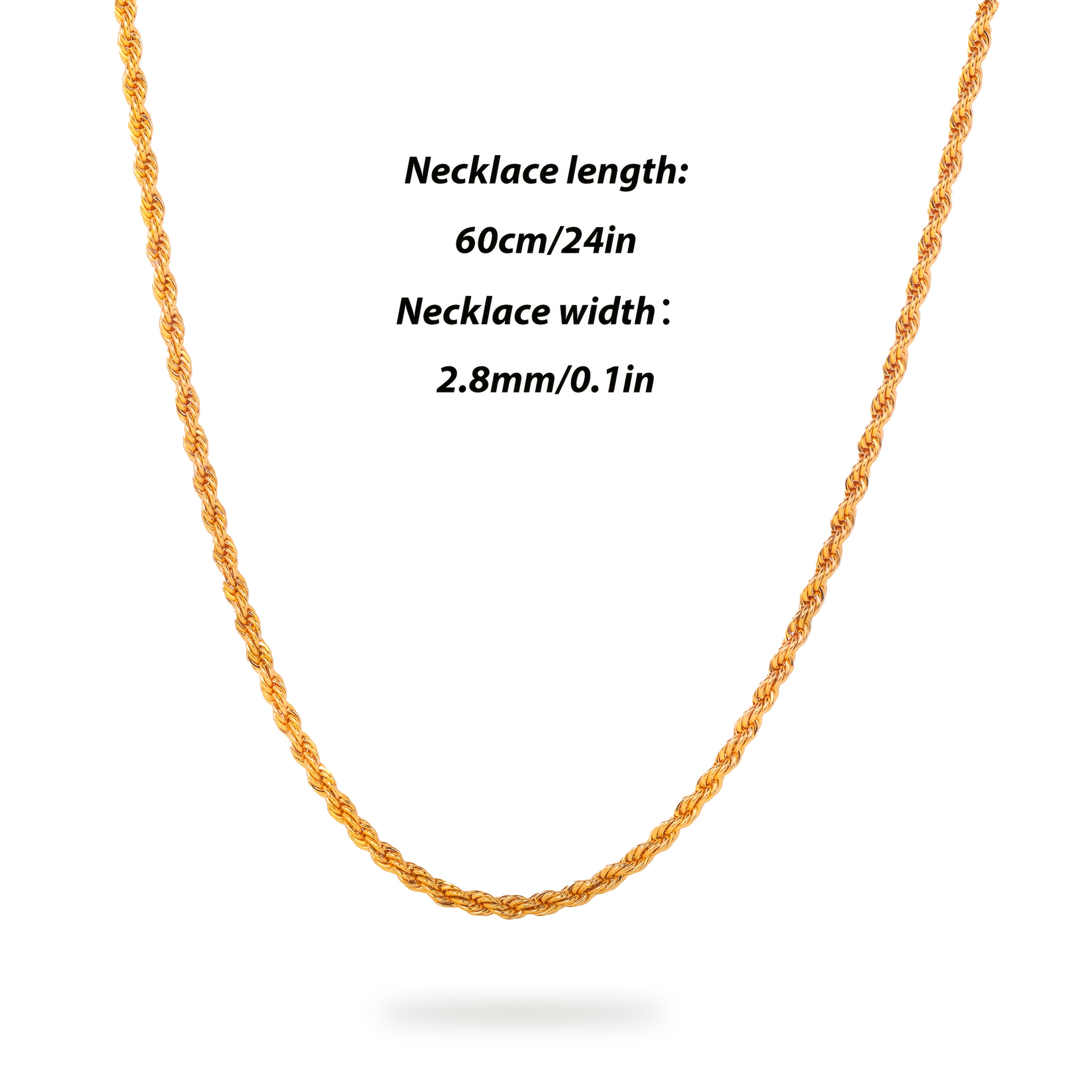 Image of Local Warehouse, 925 Silver, Trendy Hip Hop New Rope Necklace, Silvery Grammage 8.5g, Style, Daily Wear, Perfect Gift, Complimentary Box.