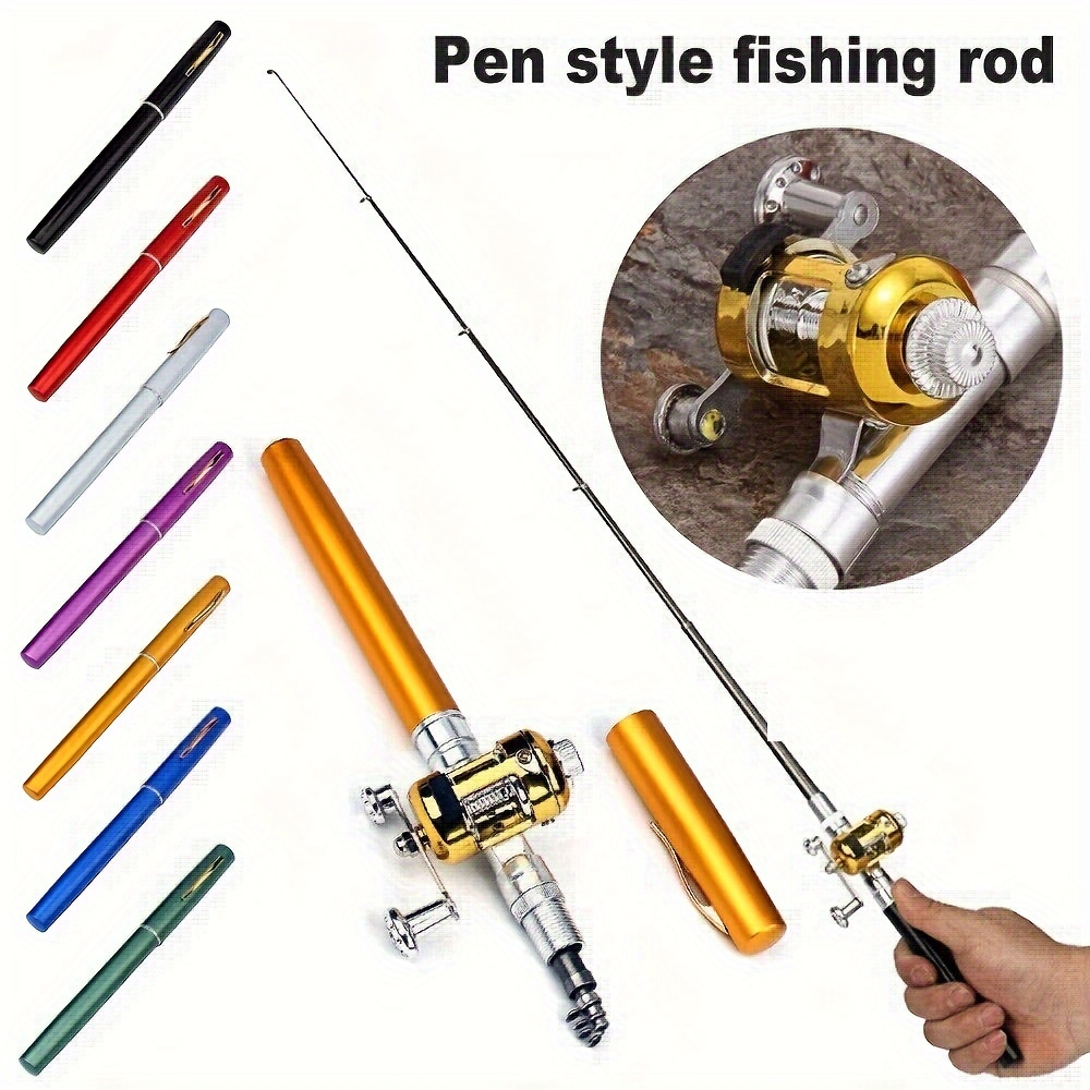 

Pen Fishing Rod Reel Combo Set Premium Mini Pocket Collapsible Aluminium Alloy Fishing Pole Kit Telescopic Fishing Rod With Spinning Reel