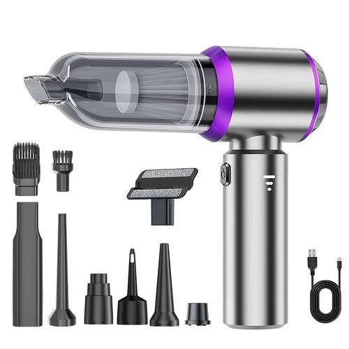cordless car vacuum portable air dust 3 gear adjustment car accessories 21000pa high suction silvery purple daily easter mother fathers day gift