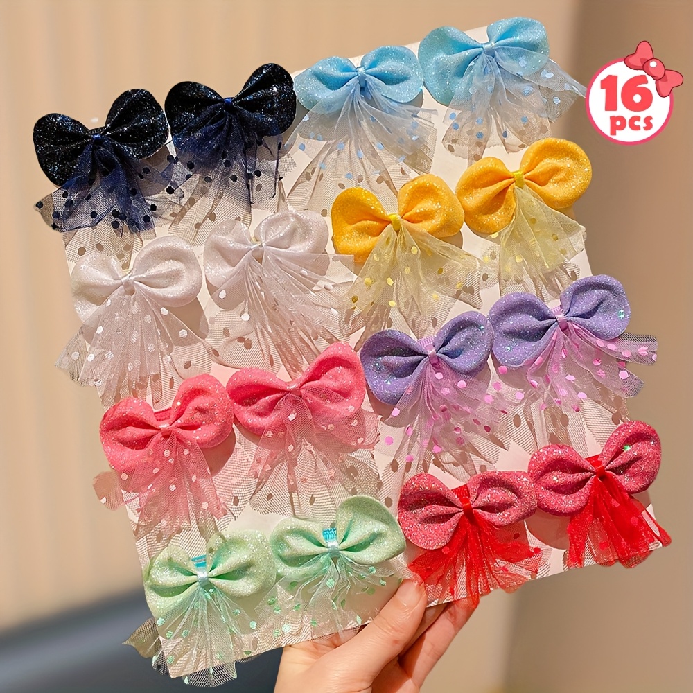 Value-added Hair Accessories! 16pcs , The Most Thoughtful Gift For Girls. Cute Girl's Clips