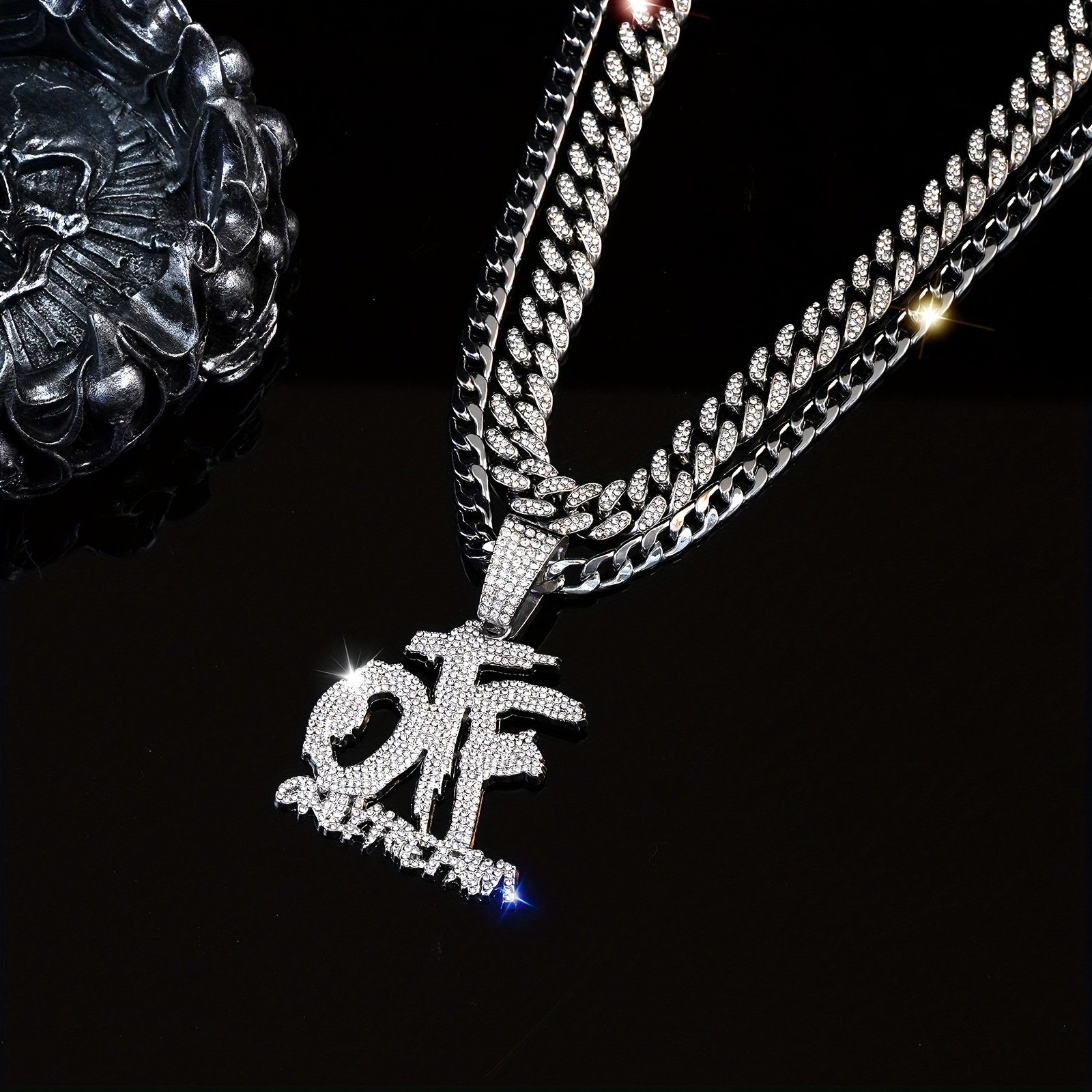Hip Hop Otf Necklace Diamond Otf Chain Rapper Chain Lil Durk Otf