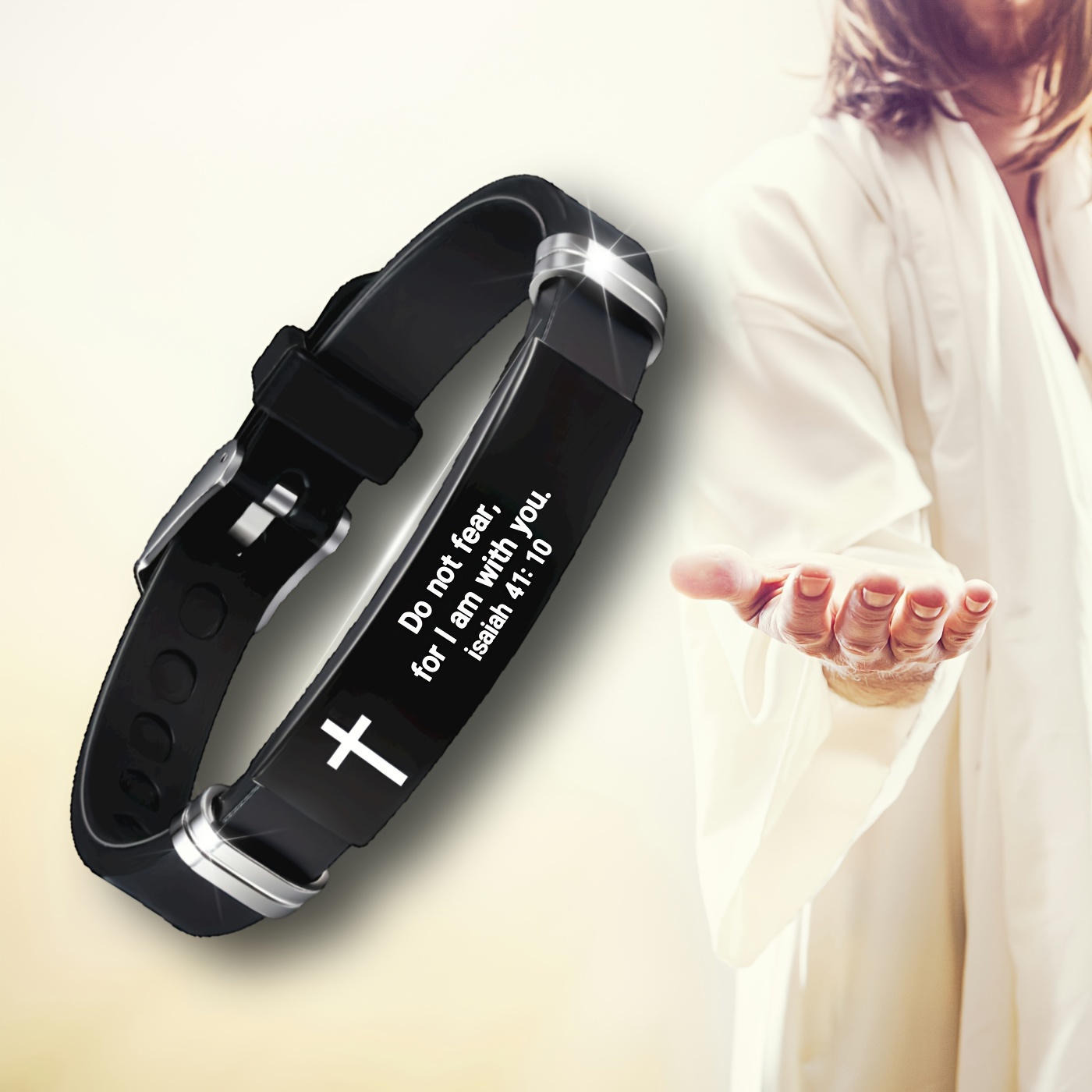 Adjustable Christian Scripture Bracelet for Men