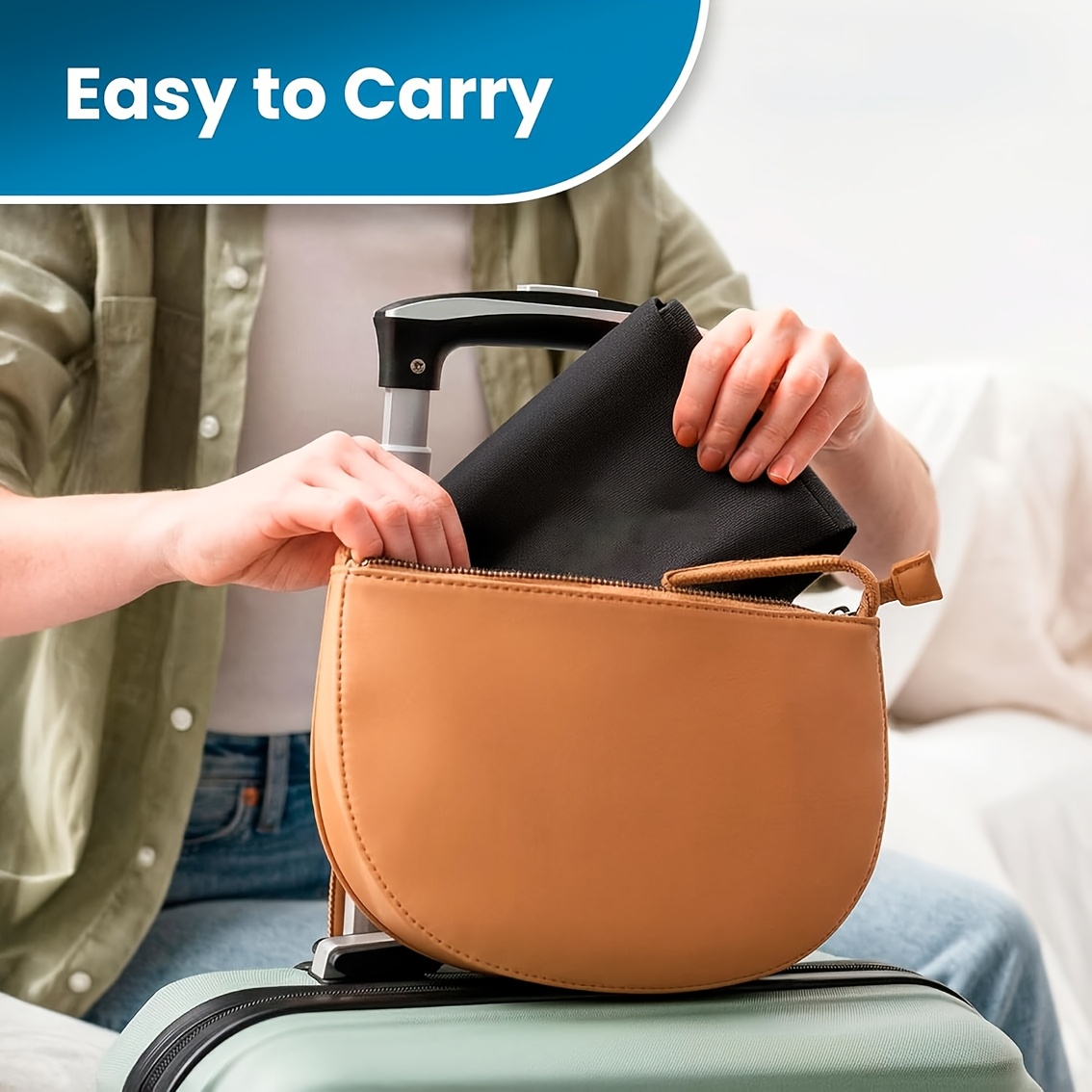 Black Airplane Seat Back Organizer Bag with 4 Pockets