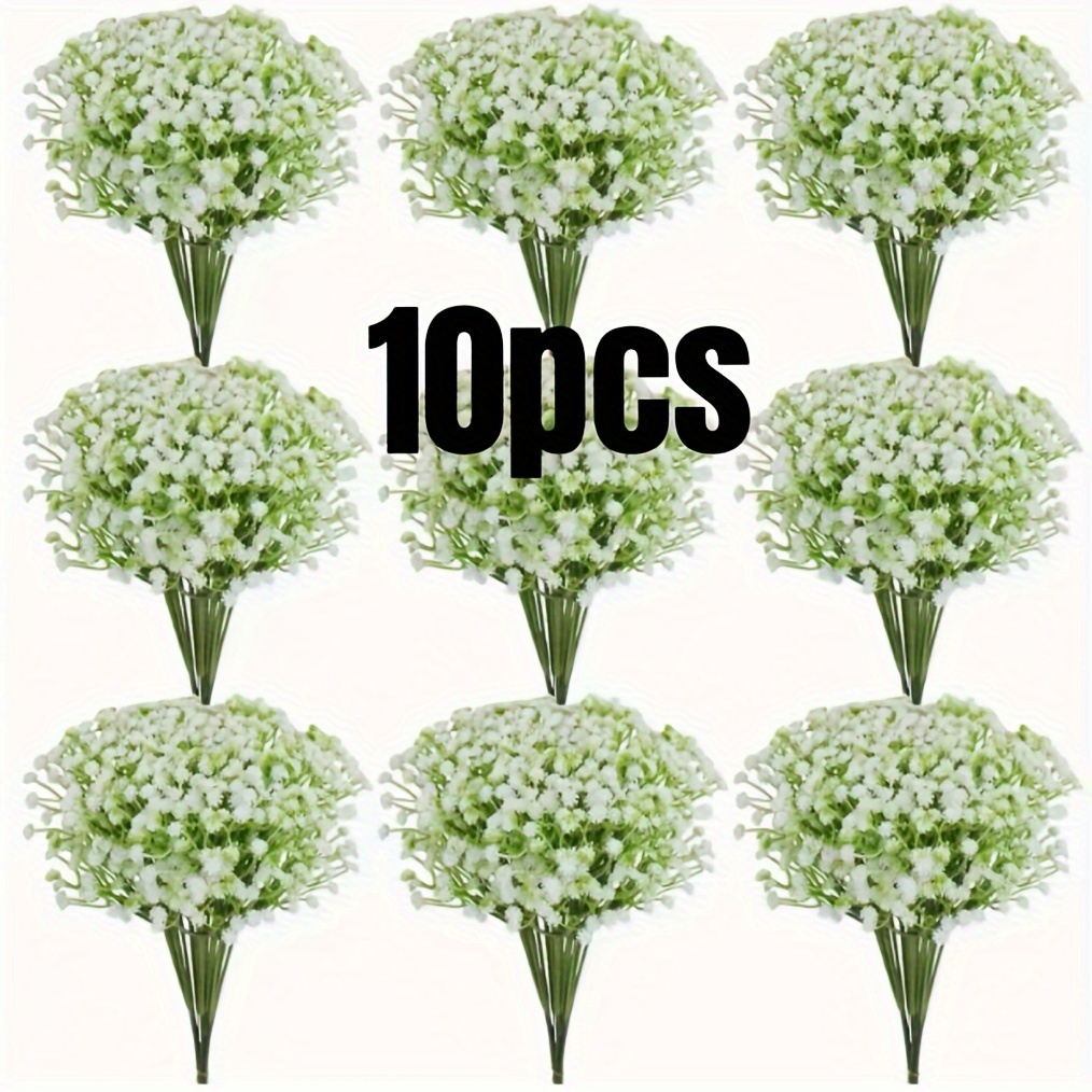 

10 Gypsophila Artificial Flowers, Gypsophila Bouquet For Wedding And Engagement Party