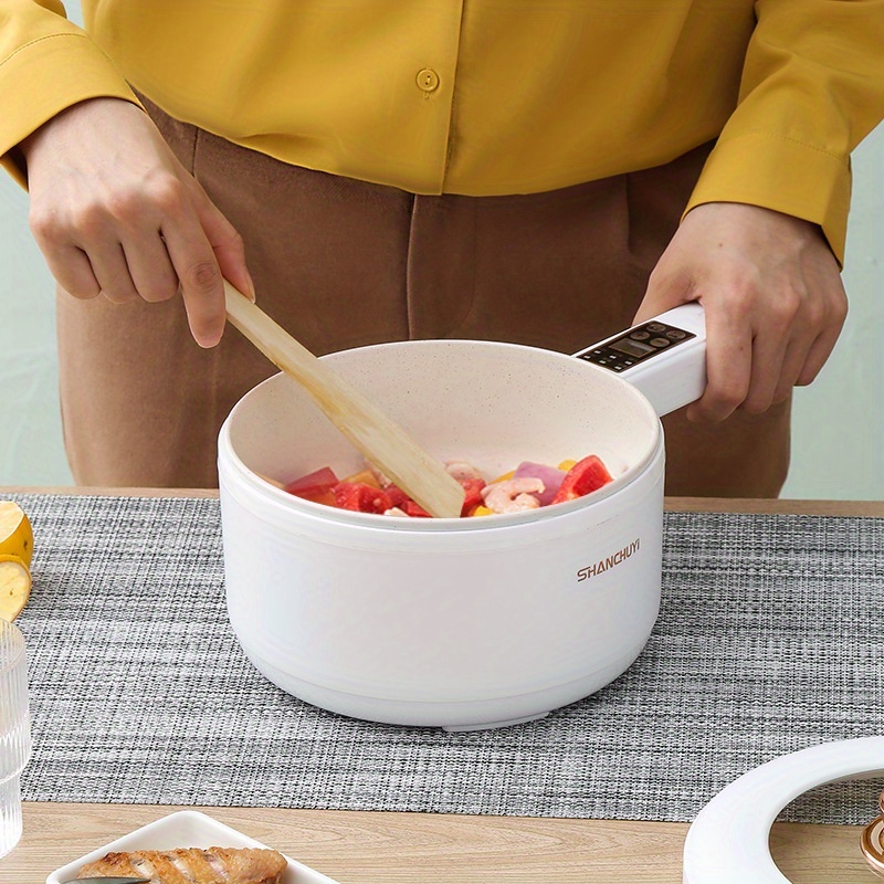 electric cooker electric hot pot non stick pan electric wok multifunctional   non stick inner cup frying and   ing in   easy to clean suitable for hot pot   soup rice steaming buns kitchen student   etc