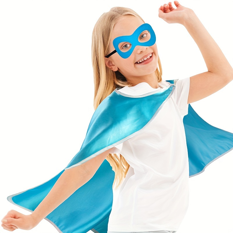 5 pack kids superhero capes masks set polyester fiber - Temu