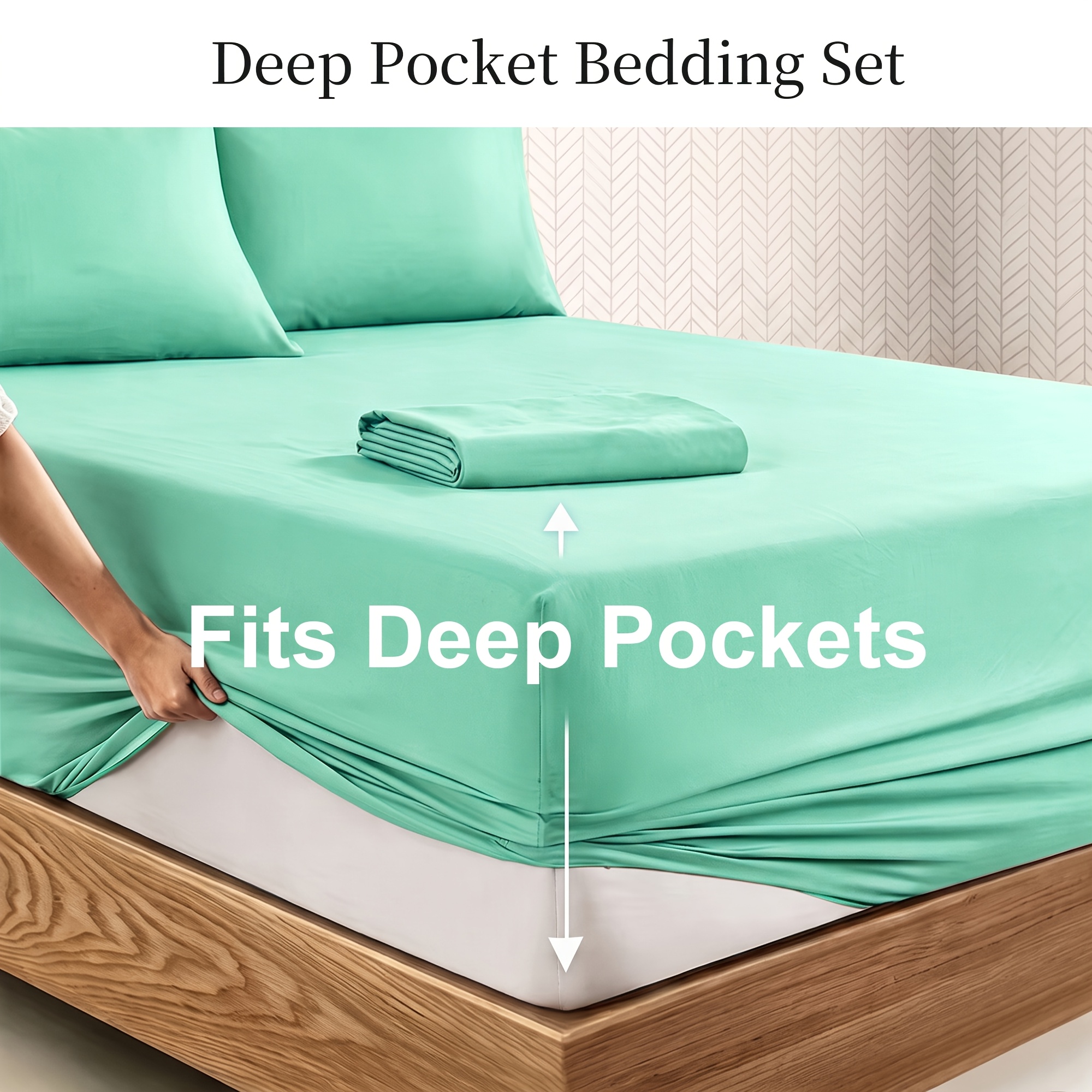 item picture deep   sheet set soft brushed fabric breathable     kids bedding great christmas halloween gift for kids bedroom dorm use random colors