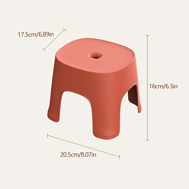 3 5pcs plastic stools modern mixed color armless stackable thickened for   room bathroom kitchen bedroom Product details 4