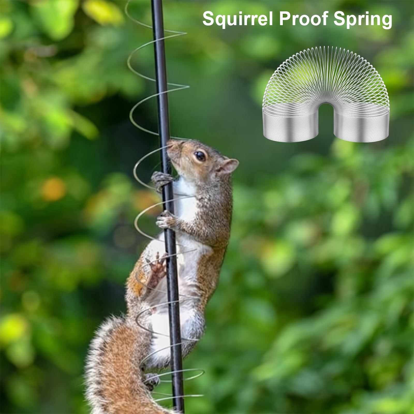 

Squirrel-proof Spring Device For Outdoor Bird Feeder Poles Accessories, Coil Spring Device Squirrel-proof Spring Birdcage Accessories