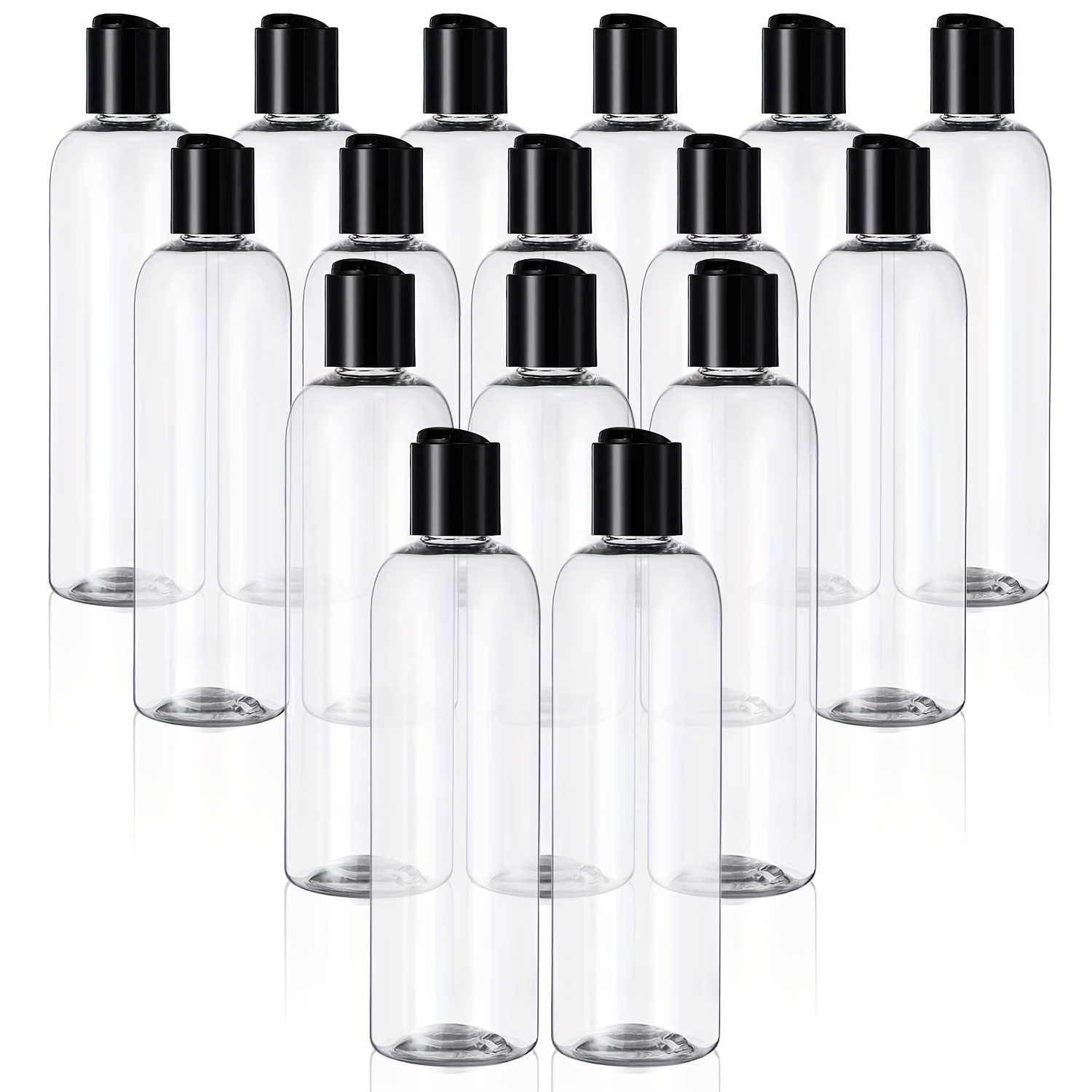 36pcs Plastic Travel Bottles With Disc Top Flip Empty Refillable Squeeze Travel Containers For Shampoo Lotions Cream Toiletries Soap