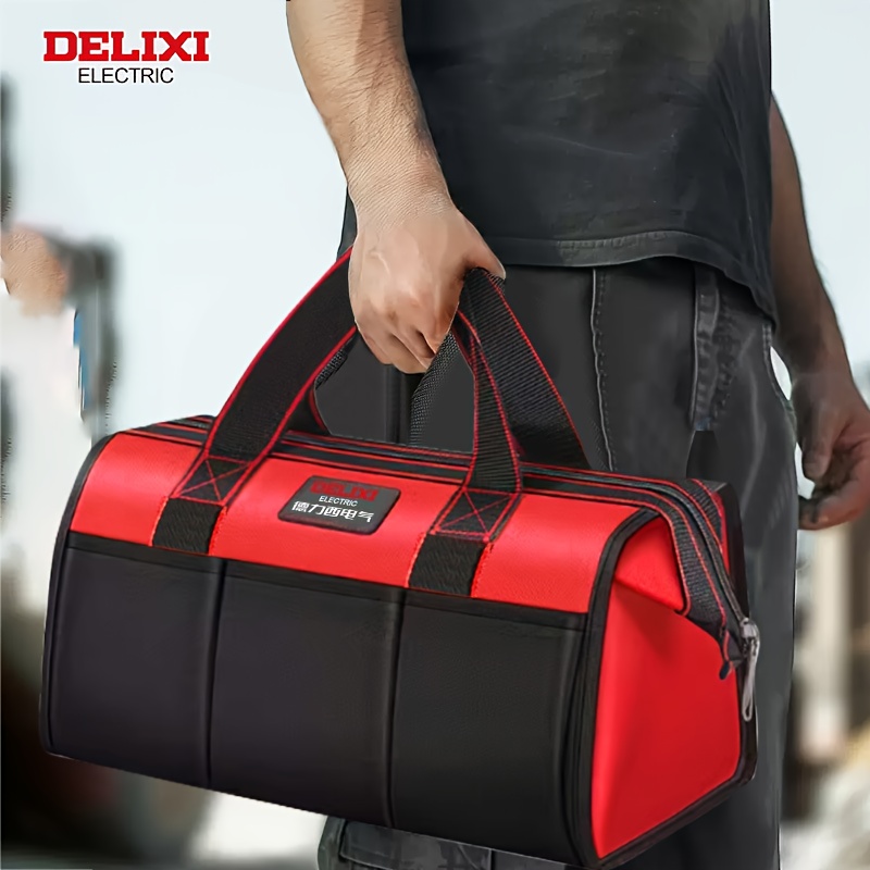   electric 13 14 inch multi function tool bag wide mouth handheld tool bag   tool organizer bag multi pocket tool organizer zipper bag for tool storage and organization