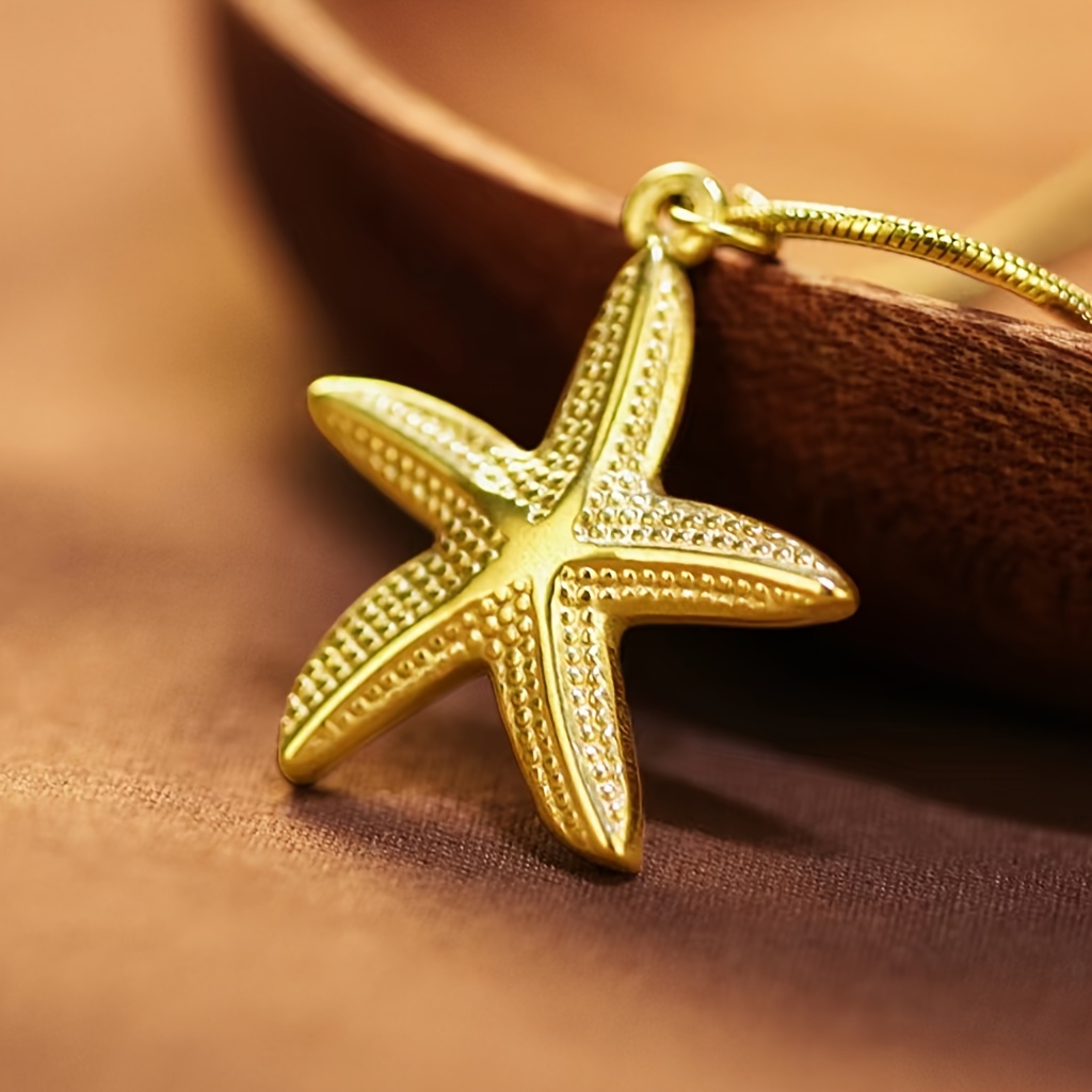 

Boho-chic Starfish Pendant Necklace - Stainless Steel, Vintage Ocean-inspired Jewelry For Women | Perfect For Summer Vacations & Everyday Wear