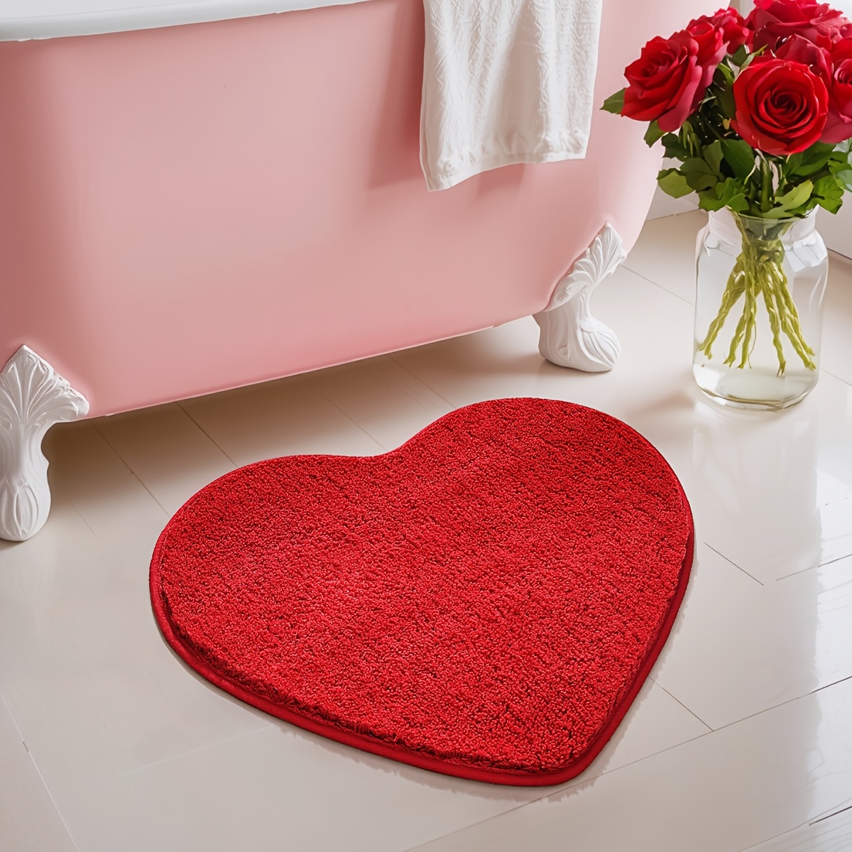 

--shaped Bathroom Rug - , & Mat For , Bathtub, And - 's Day , Christmas Decor