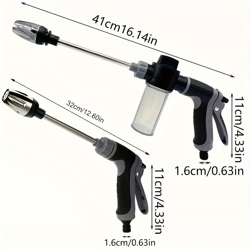 versatile bicycle cleaner multi functional high pressure spray gun abs material gray strong cleaning and suitable for bicycles vehicles courtyards and other details 4