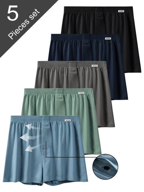 5pcs mens pants smooth and fine comfortable and breathable high elastic slack mens sports and leisure boxer shorts
