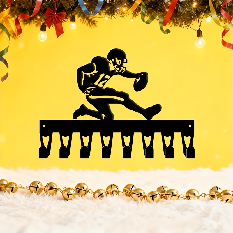 1pc of contemporary football player wall hooks a versatile coat rack featuring   hooks designed for wall decoration     hanging coats hats and keys an     for   bedrooms or game rooms