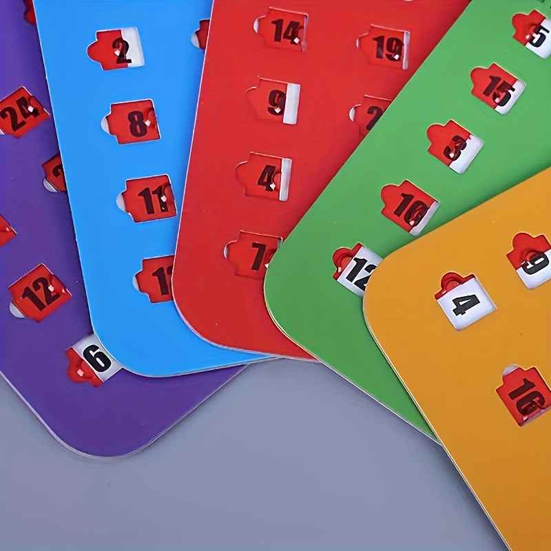Bingo Game, A Set of Reusable Five-color Bingo Game Card Sets, A Logical Thinking Training Board Game for Family Gatherings, Adult Bingo Cards