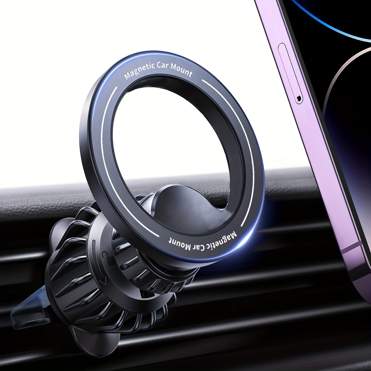 suporte magnético   para carro - [20 ímãs super potentes] - material abs resistente - suporte magnético para celular no carro, suporte para ventilação de ar, acessório de suporte para celular   compatível com   os telefones