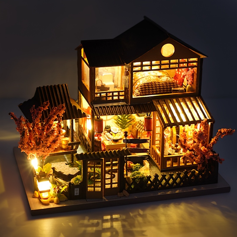 diy wooden dollhouse kit responsive tatami - Temu