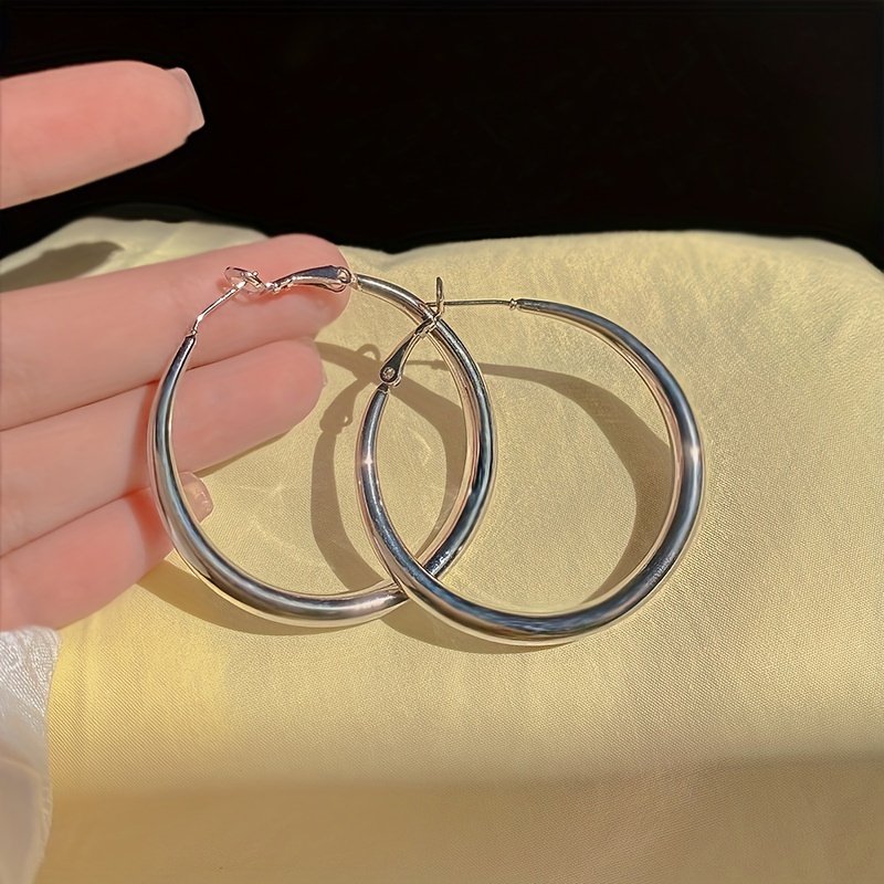 Large Circle Hoop Earrings for Women