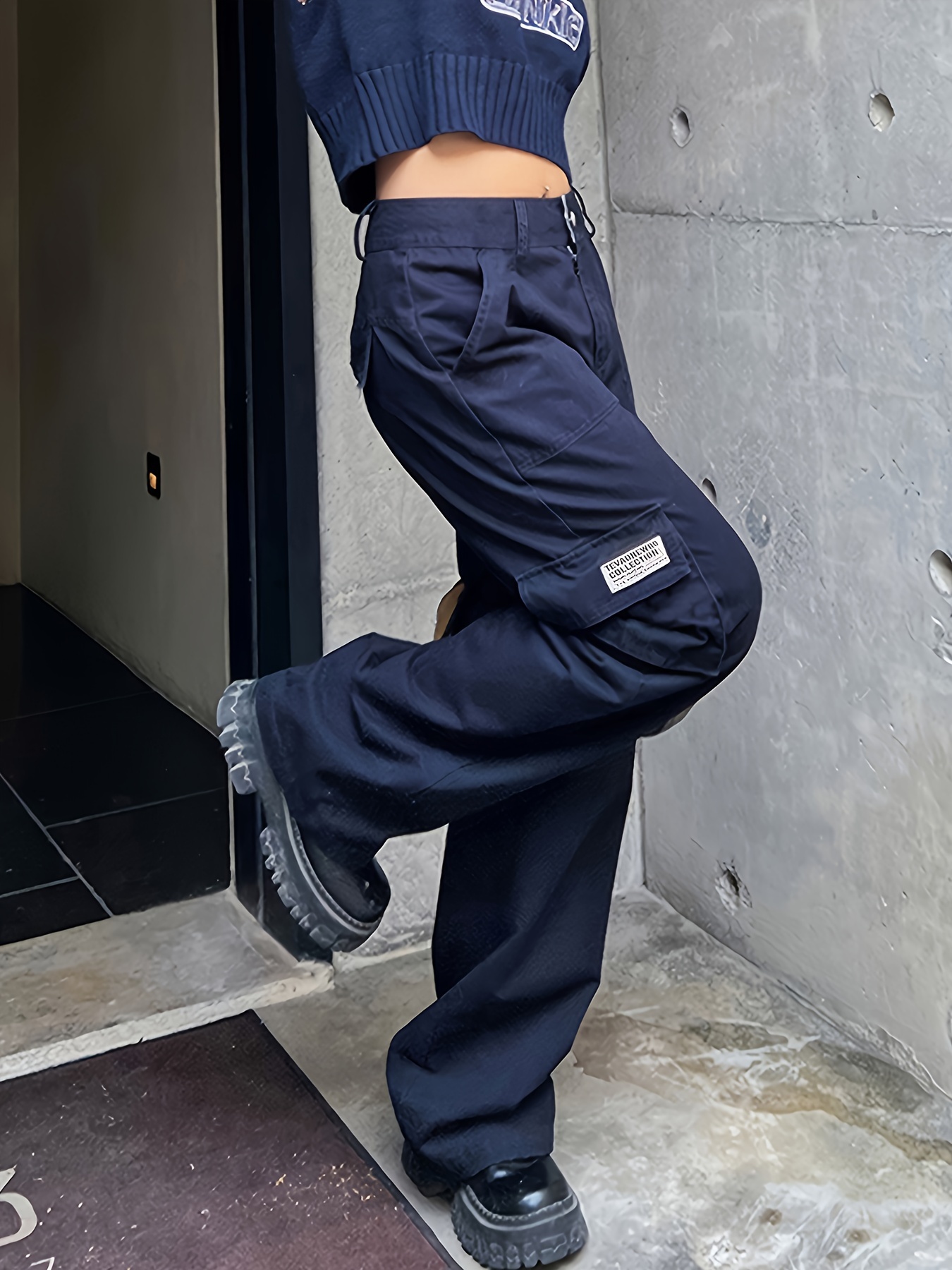 Today Cargo Sweatpants for Women High Waisted Wide Leg Trackpants
