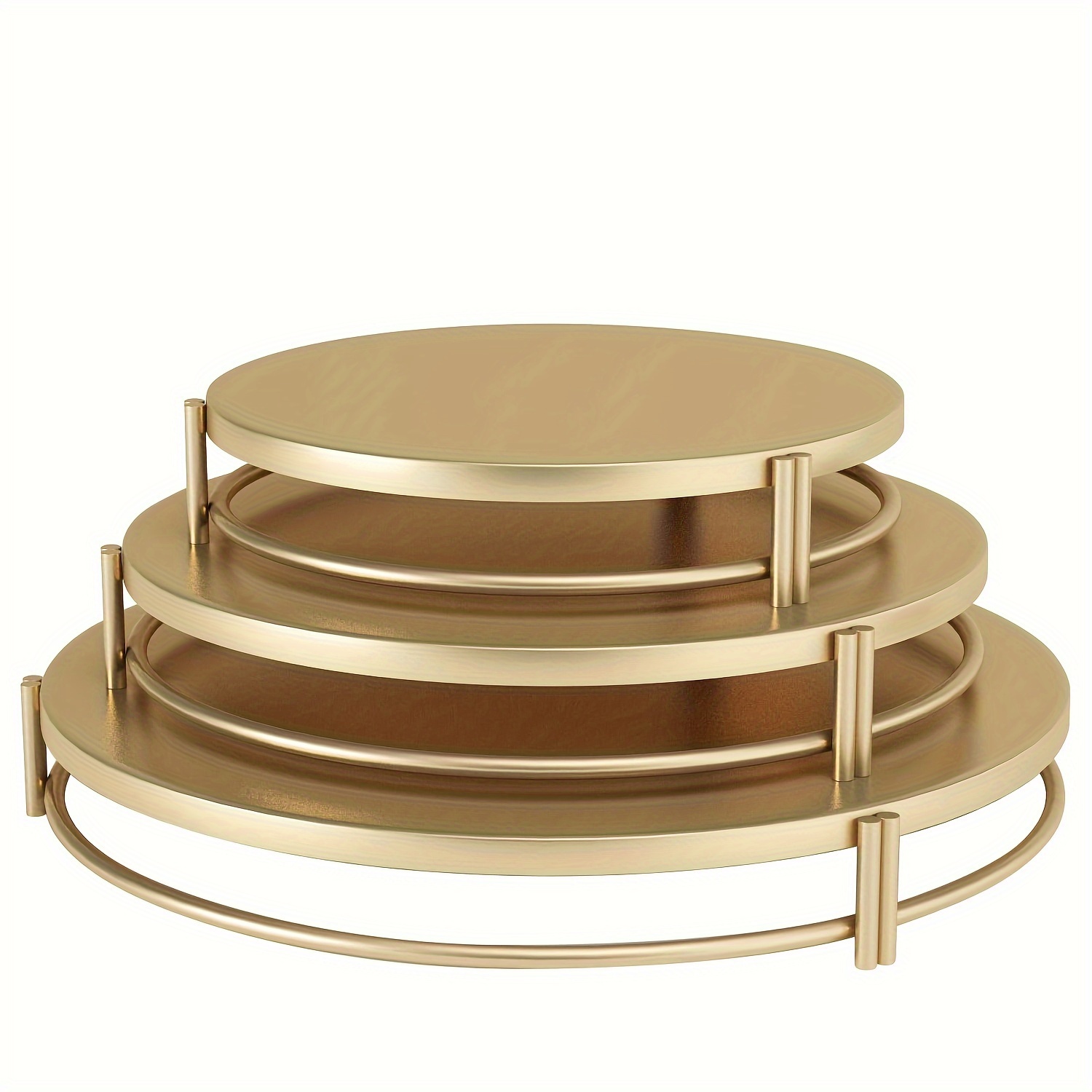 TEMU 3 Sizes Stands, 8/10/12 Inch Metal Cupcake Display Stands Dessert Trays, Table Decoration Serving Plates For Wedding, Birthday, Party,