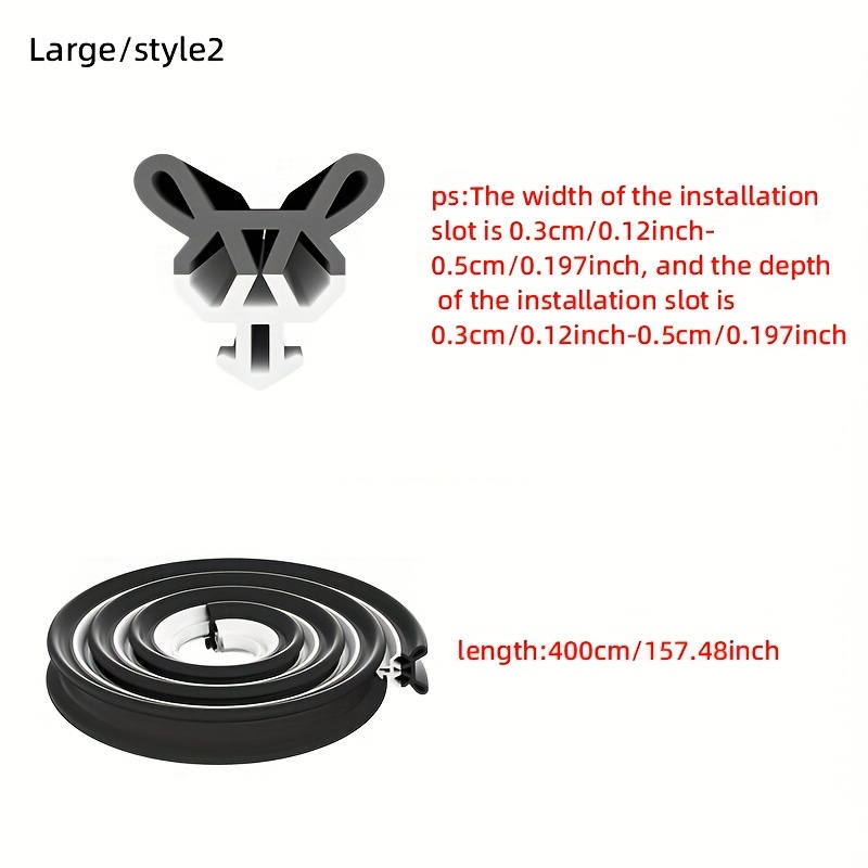 1pc Window Sealing Strip, Slot Type Sealing Strip, Length 400cm/157.48inch, Suitable For Sliding Windows And Doors