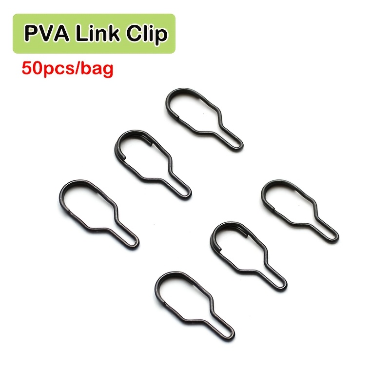 Image of 50pcs Of Carp Fishing Gear Including Pva Bag Link Clips Designed For Carp Hair Rigging, Suitable For Coarse Method Feeder Fishing Tackle